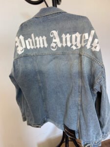 Jaqueta jeans Palm Angels com estampa de logo